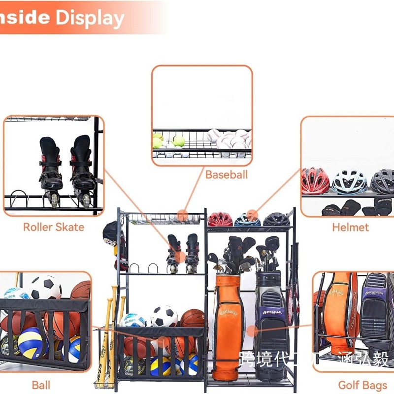 حقيبة لتخزين معدات رياضية في ا - مراجعة Sports Equipment Garage Storage وسعره