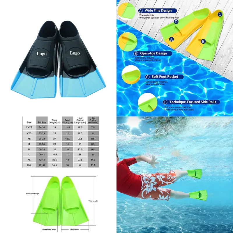 زعانف غوص قصيرة احترافية من ال - مراجعة Swim Fin Short Blade وسعره