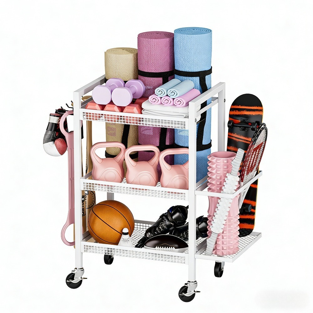 صندوق تخزين الكرات، عربة رياضي - مراجعة Sports Equipment Garage Storage وسعره