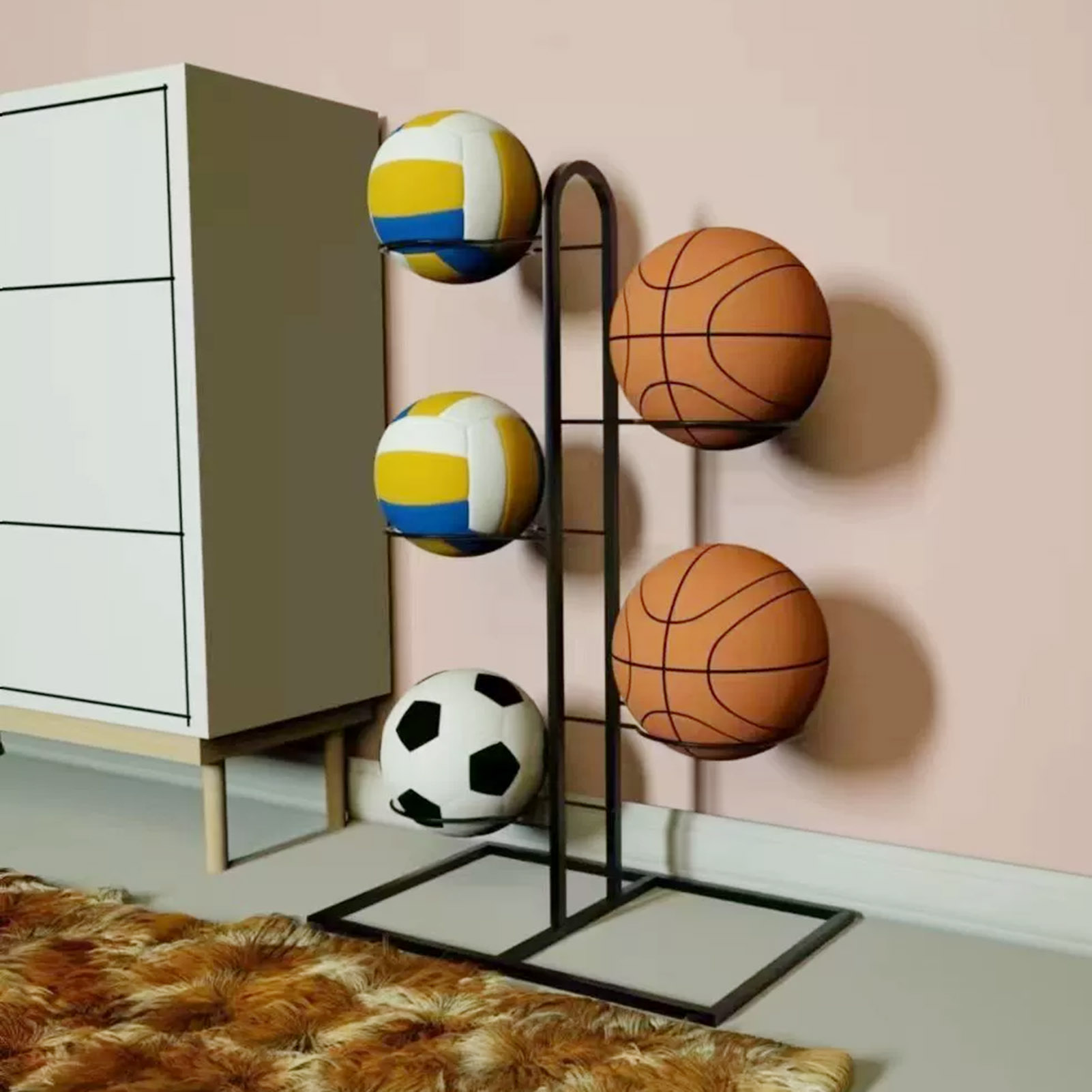 رف كرة سلة قابل للطي، منظم تخز - مراجعة Sports Equipment Garage Storage وسعره