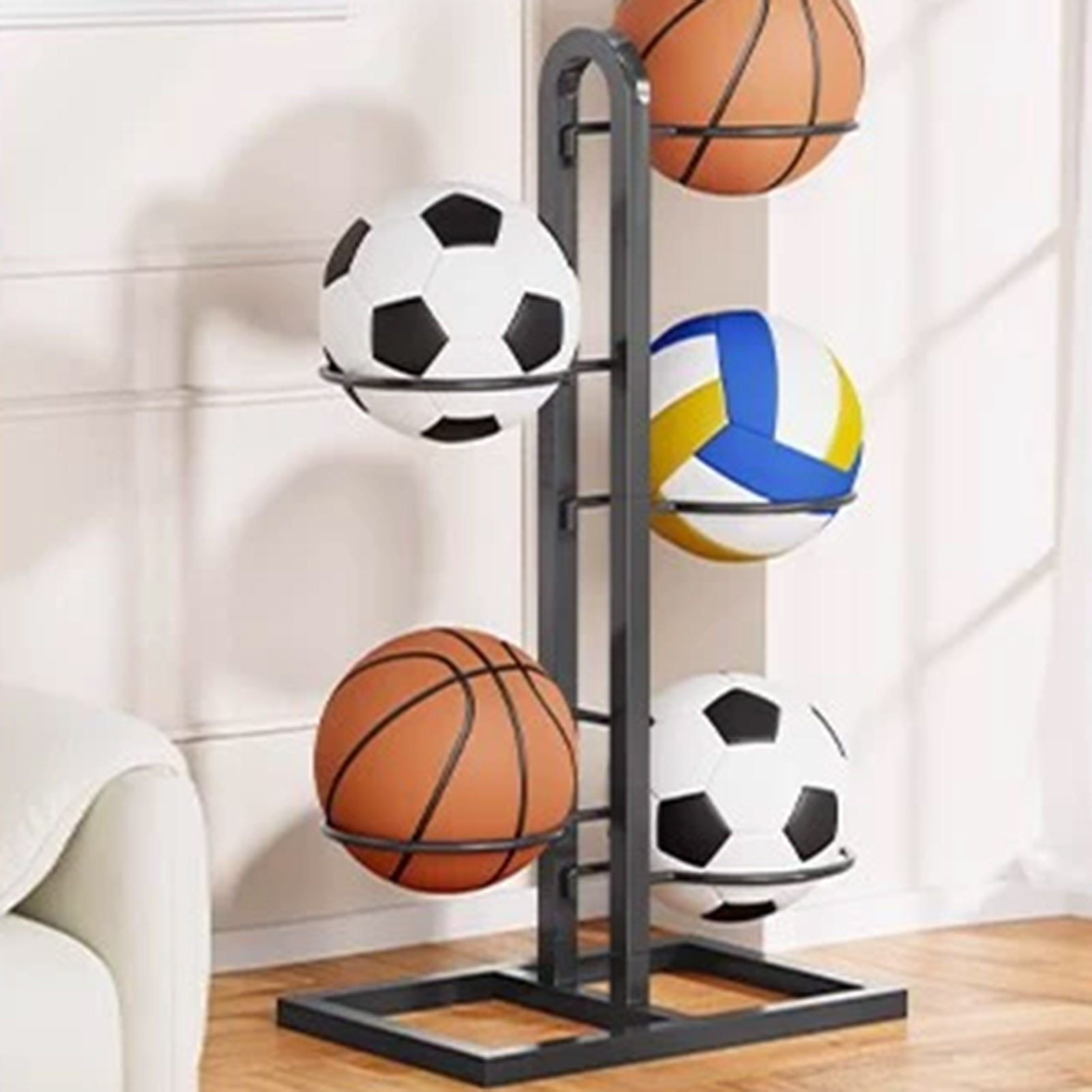 رف كرة سلة قابل للطي، منظم تخز - مراجعة Sports Equipment Garage Storage وسعره