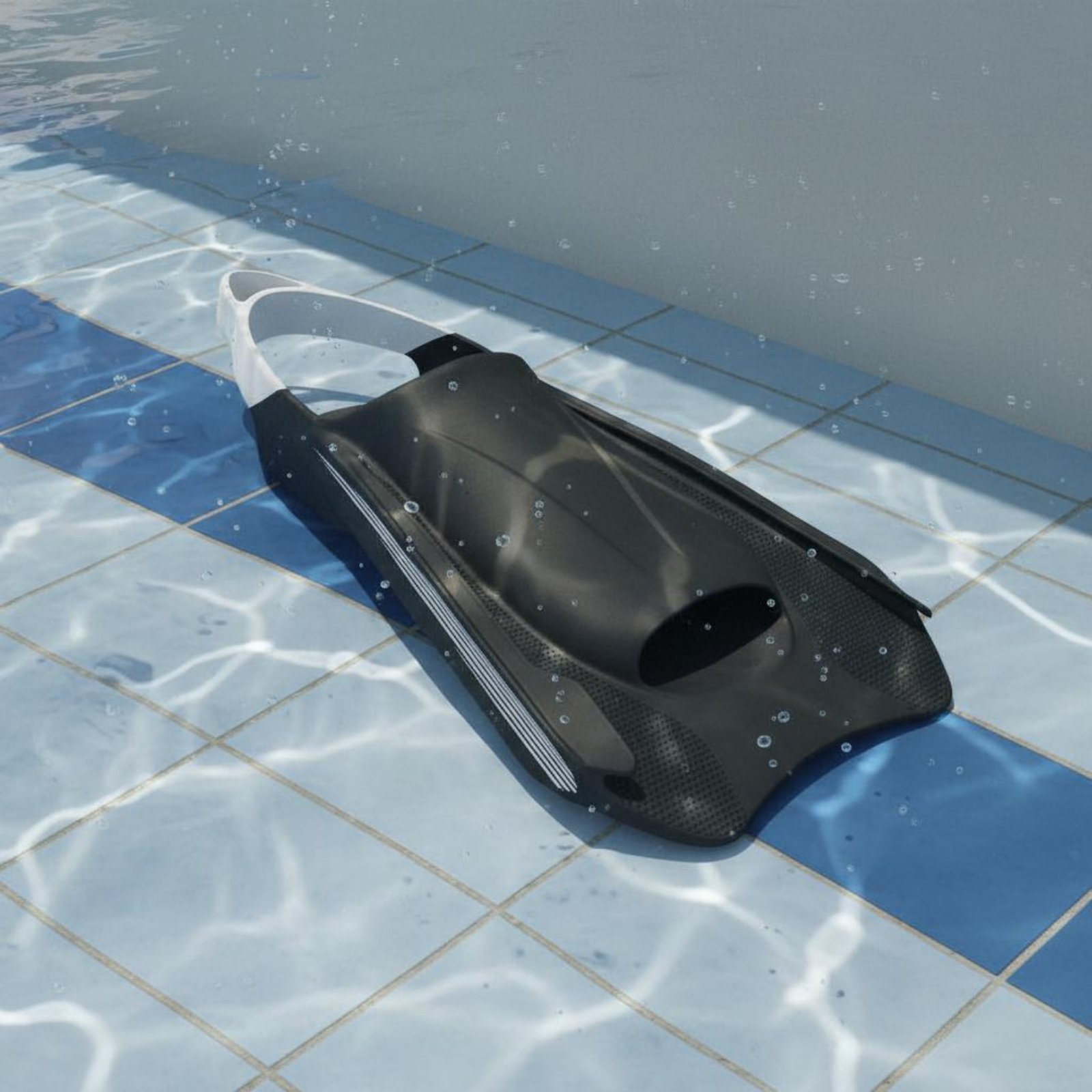 زعانف سباحة سيليكون مرنة قصيرة - مراجعة Swim Fin Short Blade وسعره
